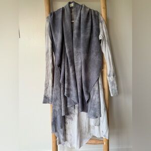 NWT Sinew Moon Strange Shadows Tie Dye Organic Cotton Hemp Long Wrap Cardigan SM